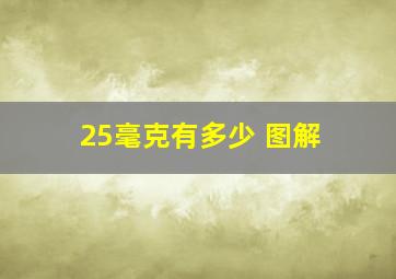 25毫克有多少 图解